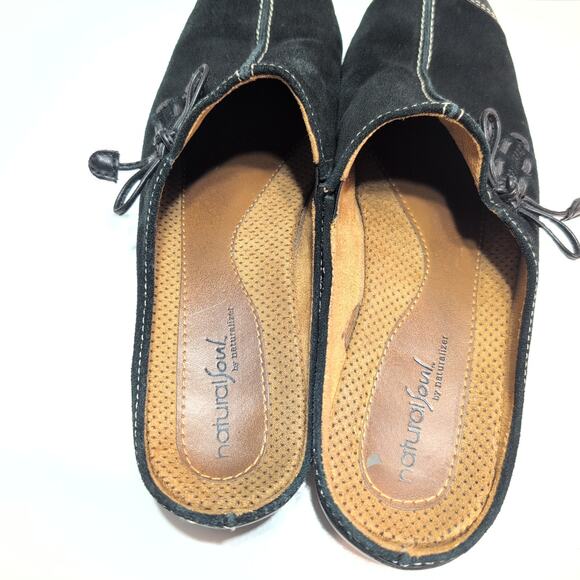 Natural Soul By Naturalizer Slip On Suede Loafers Women's 9.5M Black - Picture 3 of 7
